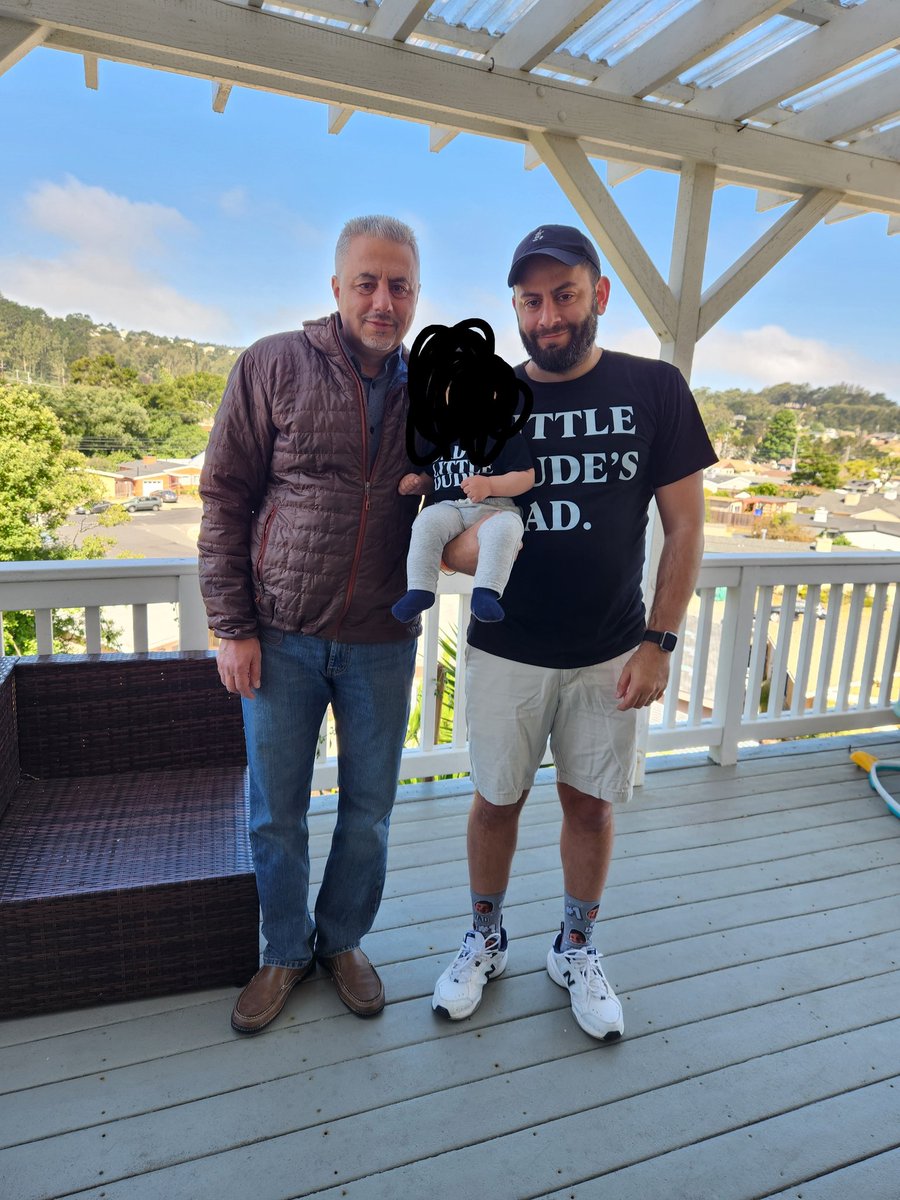 My dad on the left, the store owner
