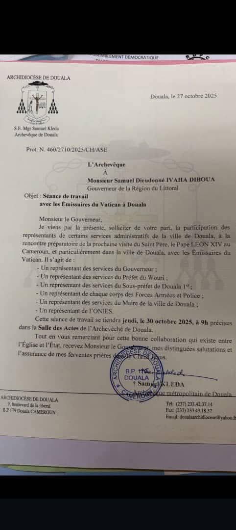 TheCameroonianZ's tweet image. Le Pape Léon XIV attendu au #Cameroon dans les prochains jours.

🛑🚨