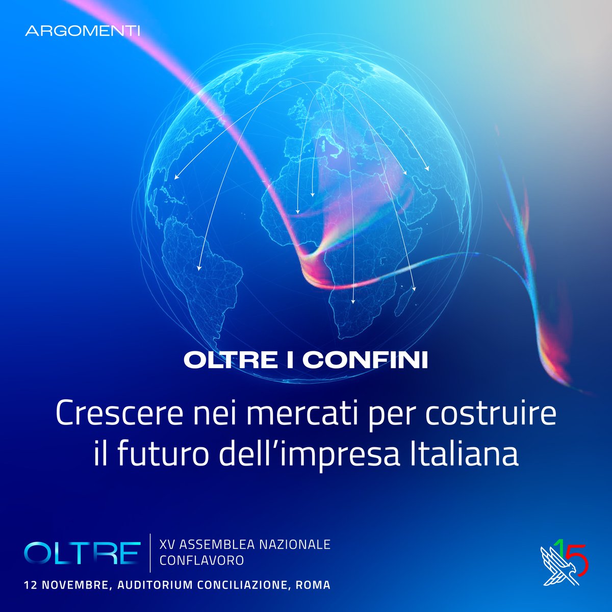 L’internazionalizzazione è una leva strategica per la crescita delle PMI italiane.
Non significa delocalizzare, ma generare valore e lavoro anche in Italia, costruendo alleanze.
Ne discuteremo il 12 novembre a Roma, durante la XV Assemblea Nazionale Conflavoro.