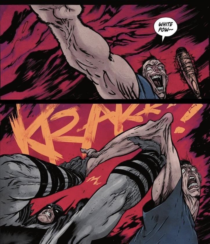 DiscussingFilm (@discussingfilm) on Twitter photo Absolute Batman breaking a white supremacist's arm in the latest comic Absolute Batman breaking a white supremacist's arm in the latest comic