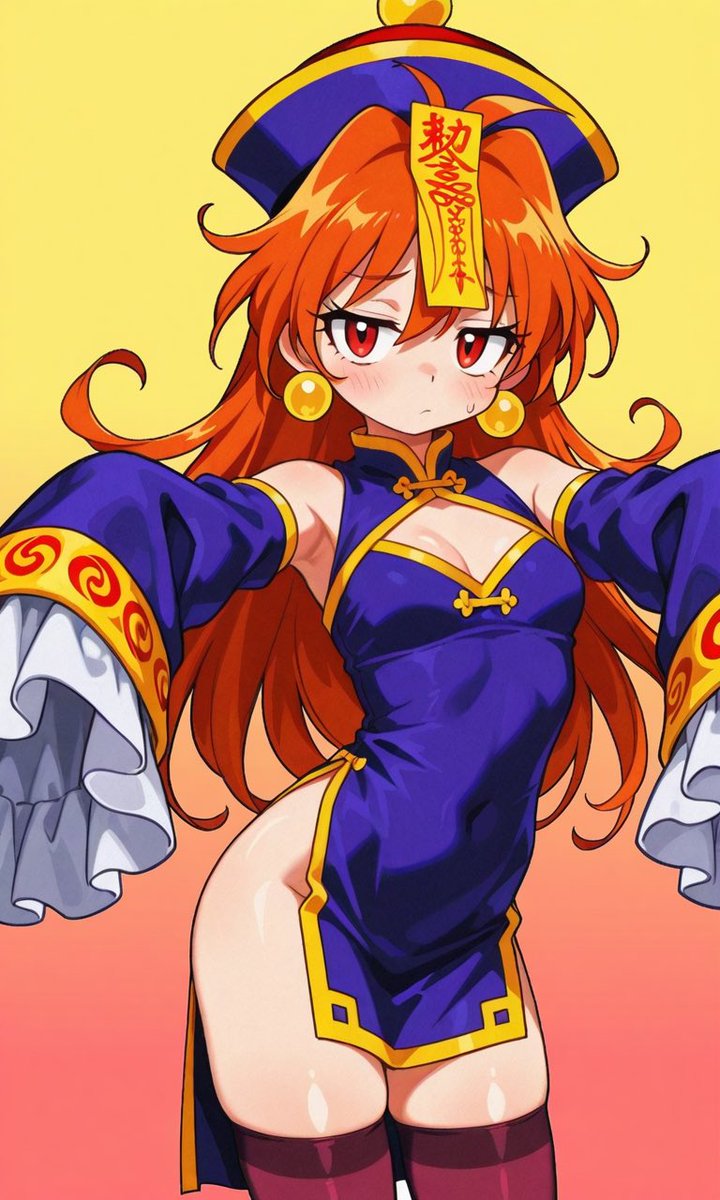 roah16333's tweet photo. ハロウィンが待ちきれないリナ=インバース⑩(スレイヤーズ)

ハロウィンは死者が蘇る日だからアンデッド系の仮装をするべきってのはわかるわ。和服からの流れで同じ東洋のキョンシーってチョイスも悪くないわね。

でも、なーんかあなたのチョイスする衣装はなんというか…スースーするんだけど！？ https://t.co/jLcZSlHa2C