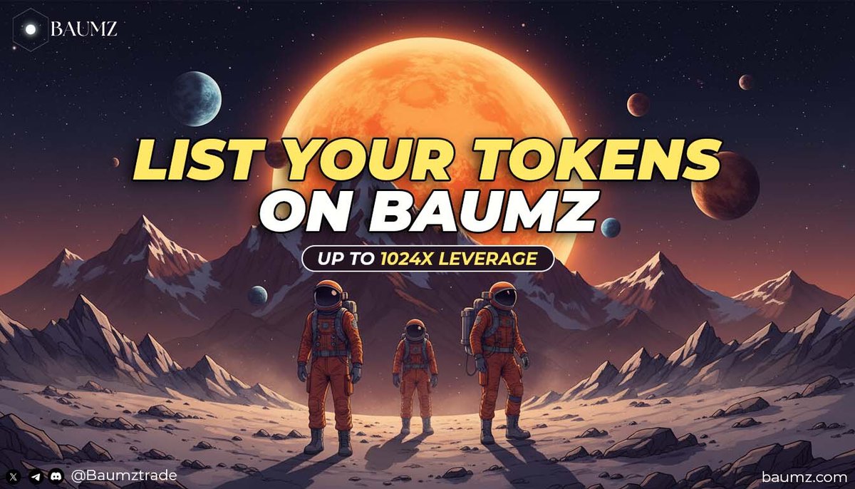 cryptospiltr's tweet photo. @Baumztrade Token Listing just changed the game ⚡

Soon you'll be able to list your tokens on Baumz and unlock up to 1024× leverage.

💥 Zero maker fees
💥 Profit-only trading model
💥 Tri-Proof Oracle accuracy

#Baumz #ASTER #Perp #BNB  #Kaito https://t.co/11V7YTRKRS