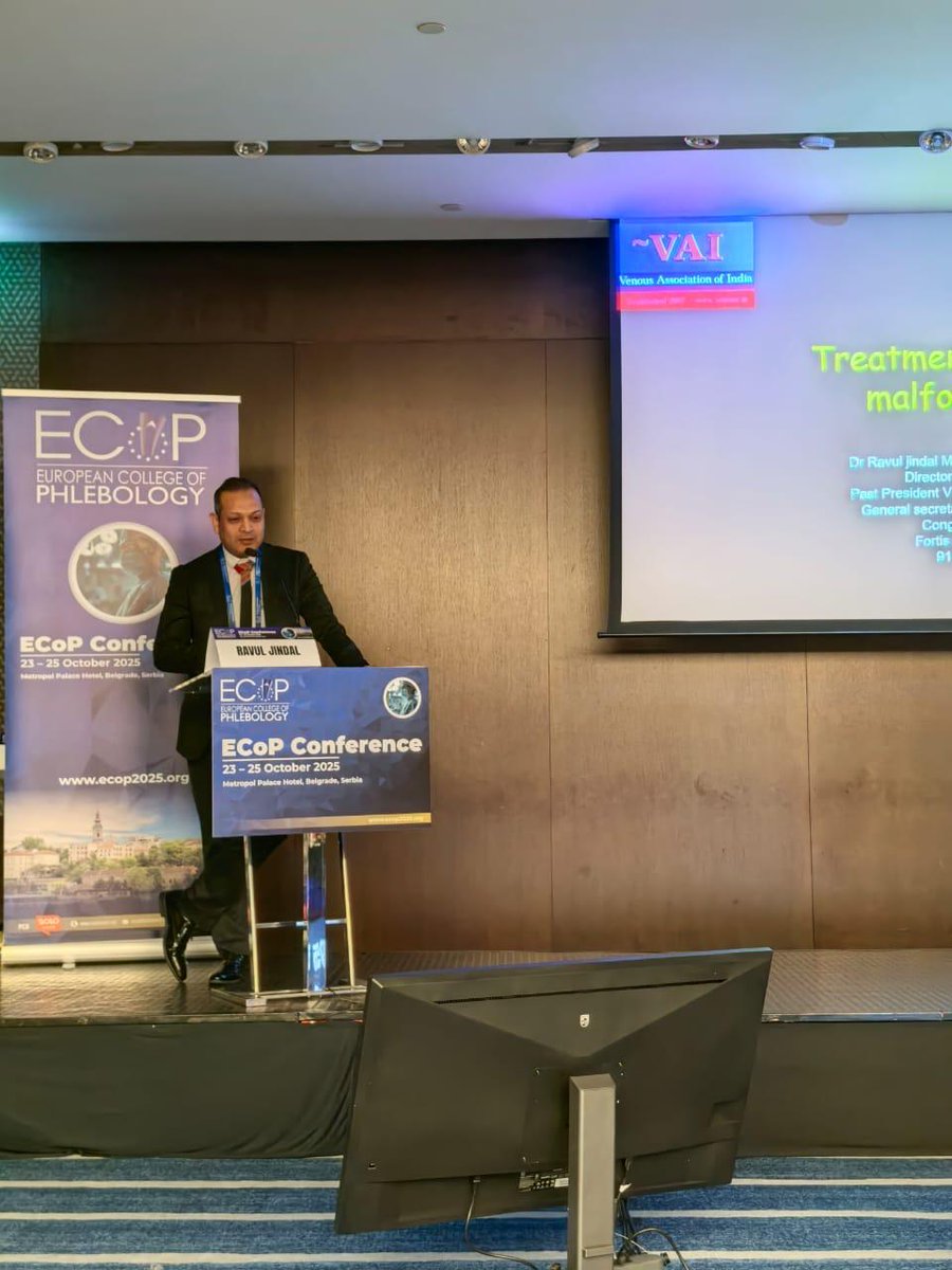 DrRavulJindal's tweet photo. Privileged to attend the ECoP meeting in Belgrade — a remarkable gathering of global venous experts. Shared insights on Venous Seal Glue Technique & complex venous malformations.
https://t.co/KRGi8EW7er
#EuropeanCollegeofPhlebology #ECoP #VaricoseVeins #VenousGlue https://t.co/OrnfvVrlNs