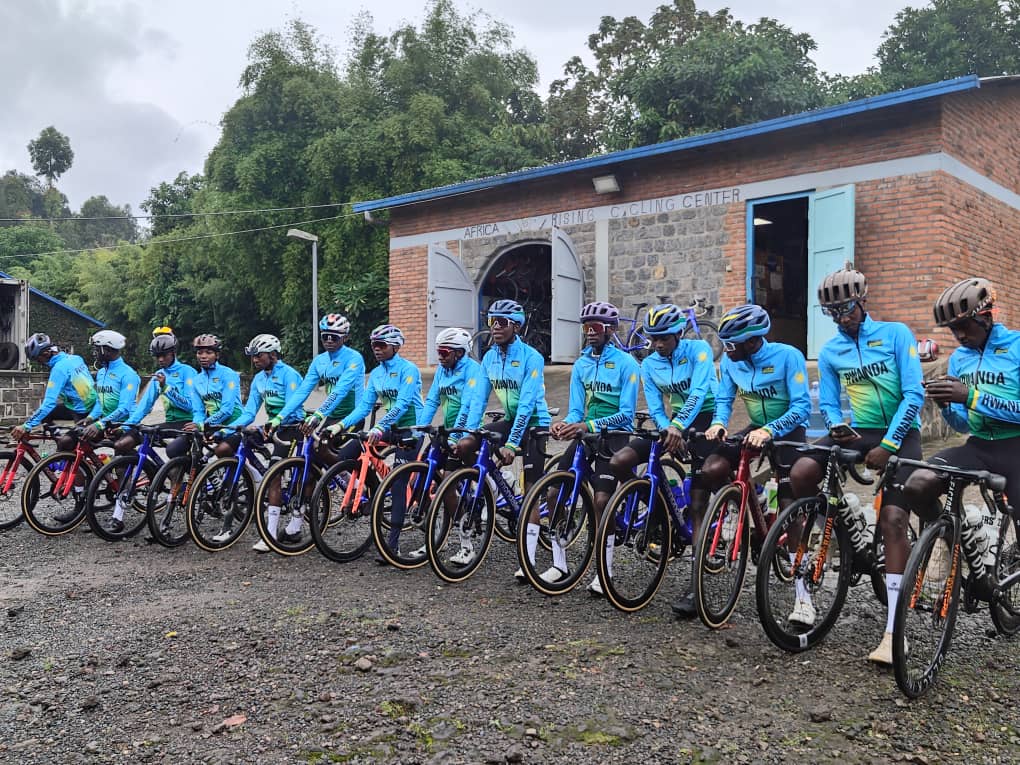 Team Rwanda Cyclists in training camp for the 2025 African Championship