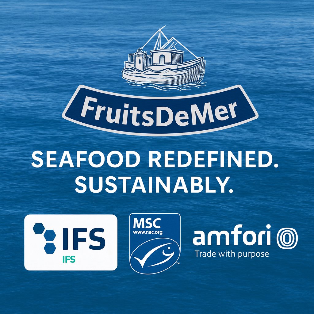 Sustainability is in our DNA
✅ IFS (International Featured Standards) 
✅ MSC (Marine Stewardship Council) 
✅ amfori BSCI (Business Social Compliance