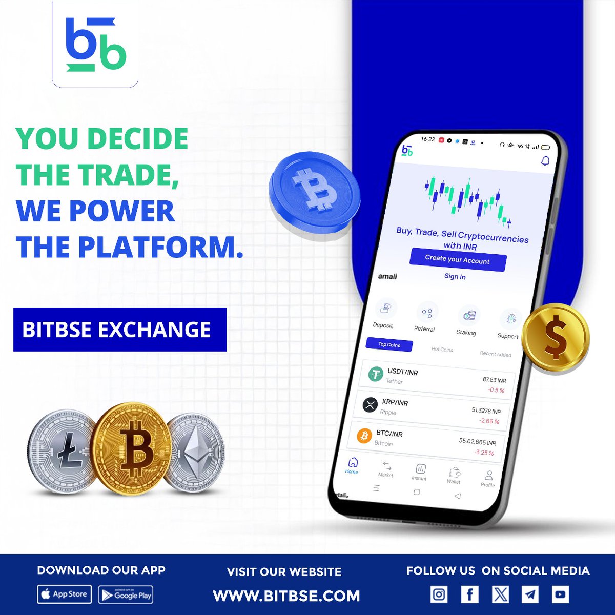 bitbse's tweet image. 💹 You trade. We empower.
Experience seamless crypto trading with Bitbse Exchange — where your decisions meet our powerful platform! 🚀
.
#BitbseExchange #CryptoTrading #TradeSmart 
.
Disclaimer: Nothing on this page is financial advice, please do your own research!