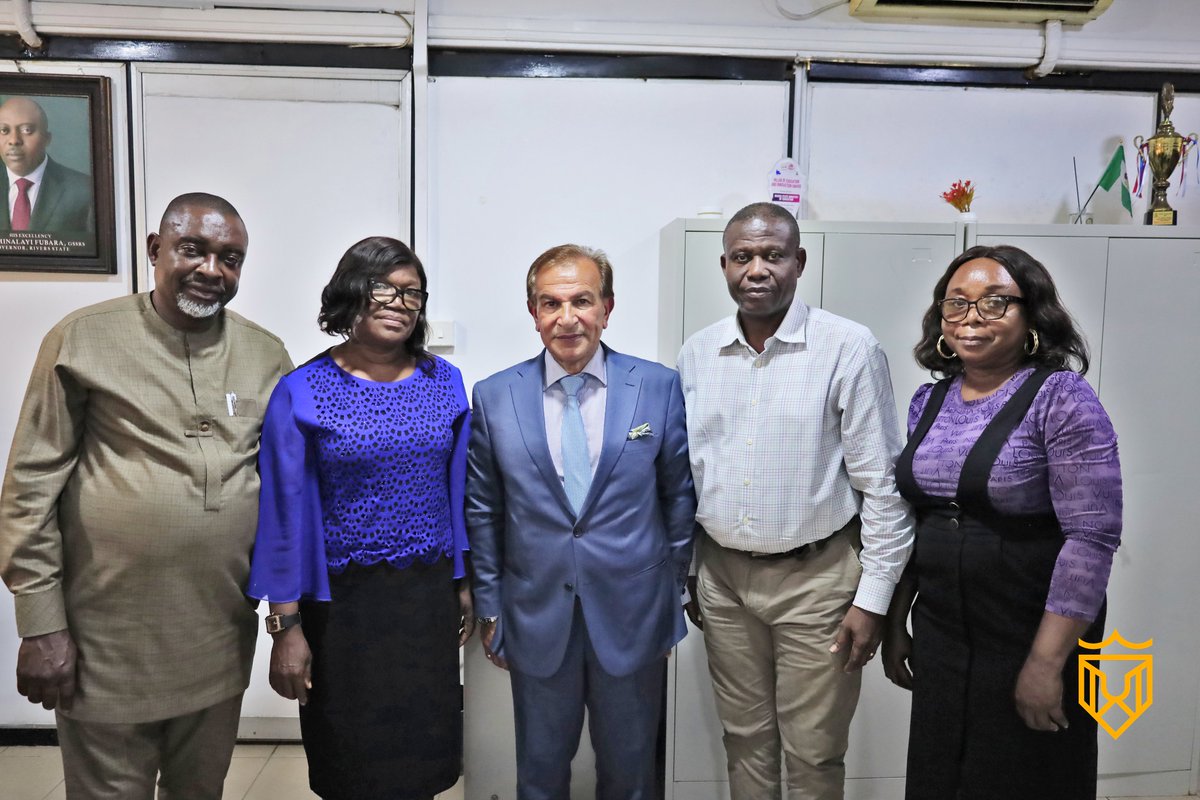 <a href="/WigweUniversity/">Wigwe University</a> VC, Prof. Marwan Al-Akaidi, recently met with Dr. (Mrs.) Ndidi Utchay, Perm. Sec., <a href="/riversstategov/">Rivers State Govt.</a>  Ministry of Education, to review &amp; expand the State Scholarship Scheme for Rivers State's students at Wigwe University. #Education #RiversState #Scholarship