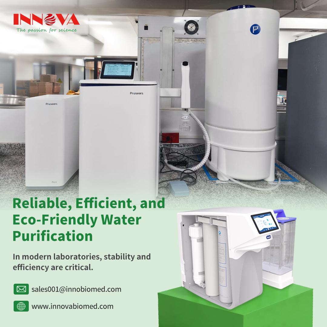 InnovaBioTech's tweet image. Reliable, efficient &amp;amp; eco-friendly water purification   INNOVA ensures stable operation, real-time monitoring &amp;amp; easy maintenance with automatic control.  Save water, save energy, ensure lab efficiency!  
🌐 innovabiomed.com 
📧 info@innobiomed.com 
#INNOVABiomed #GreenLab