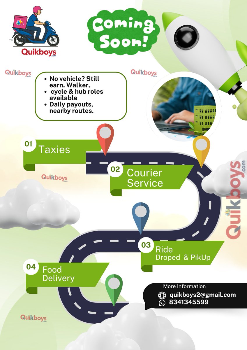 quikboys's tweet image. ⚡ QUIK BOYS — Speed in Every Move!
🏍️💨 We Deliver More Than Just Packages 💥
💪 Fast Hands. 🔋 Electric Rides. 🚀 Big Dreams.
🕒 Blink &amp;amp; It’s Done — That’s Our Style!
🌆 Bangalore to Beyond — We’re On the Go!
🔥 #QuikBoys #SpeedRevolution #EVDelivery