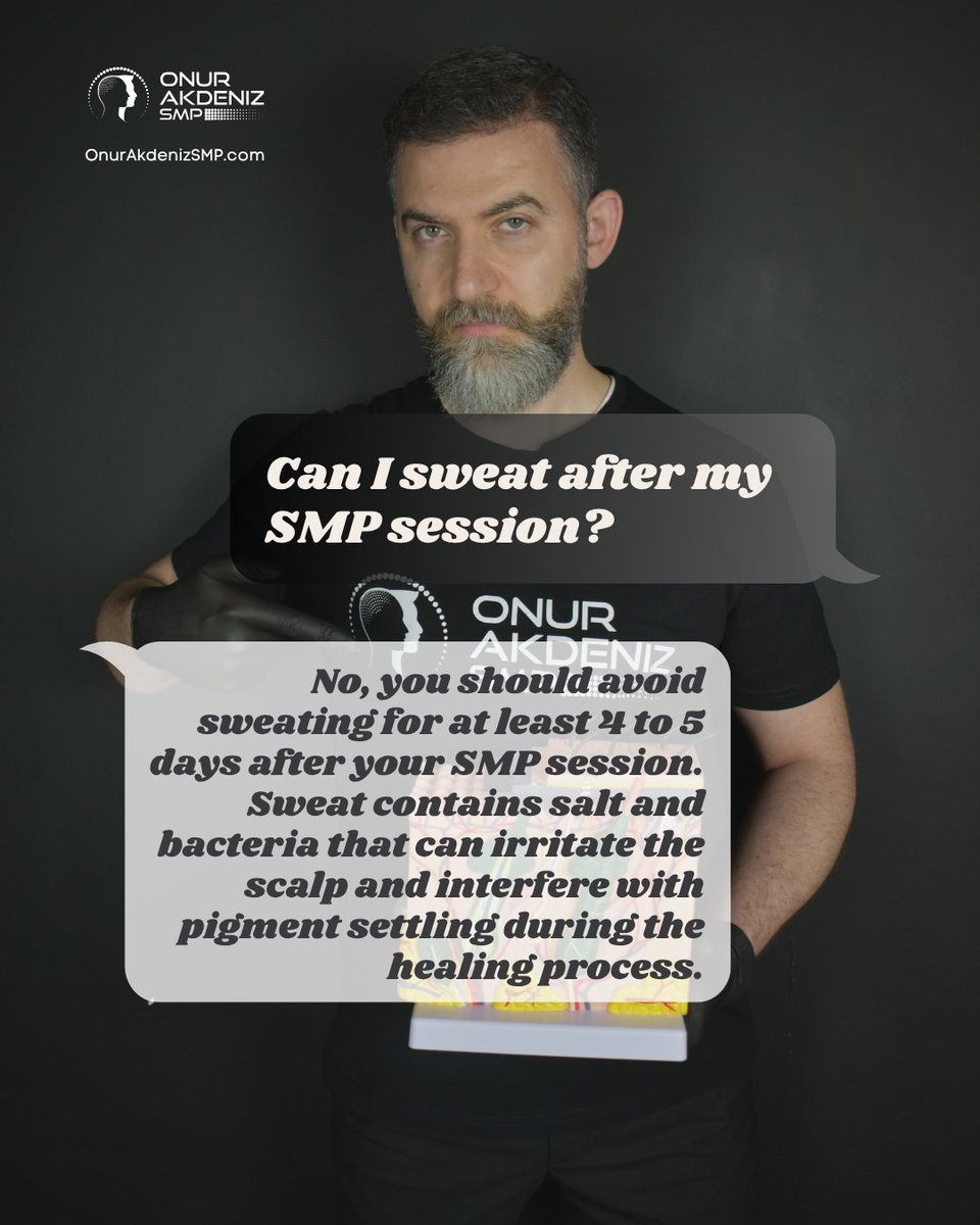 onurakdenizsmp's tweet image. Precision requires patience.
After your SMP session, let your scalp heal without sweating or straining. Every detail counts when crafting a flawless, natural result.

#scalpmicropigmentation #micropigmentation #hairmicropigmentation #smp #saçsimülasyonu #mikropigmentasyon