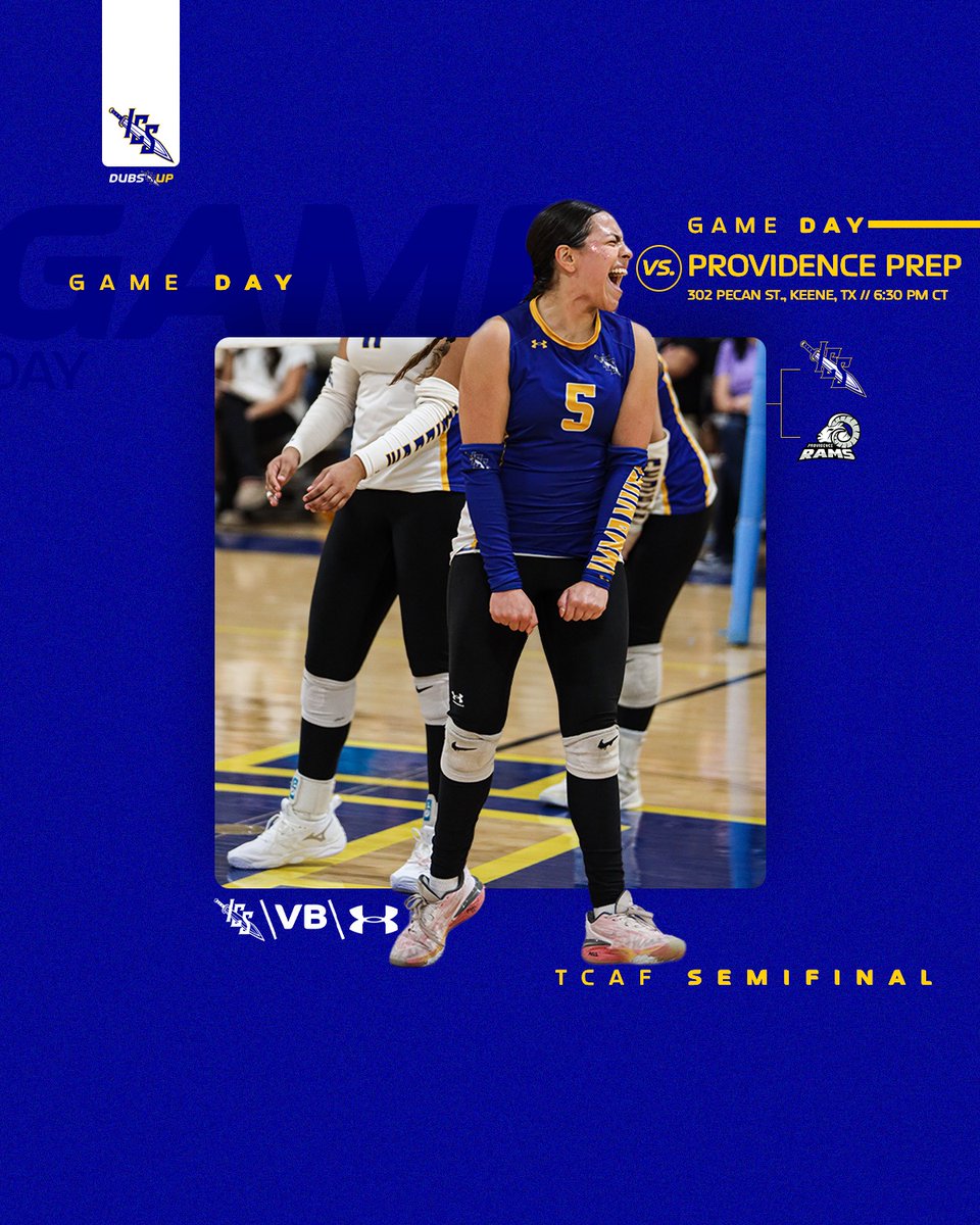 ICS_VB's tweet image. IT’S GAMEDAY!

Lady Warriors ⚔️ vs. Providence Prep Rams 🐏

🏅TCAF Semifinal

📆 Thursday, October 30th, 2025

⌚️ 6:30 PM CT

📍302 Pecan St., Keene, TX

#ICVB25 🏐
#GoWarriors ⚔️
#DubsUp ⚔️