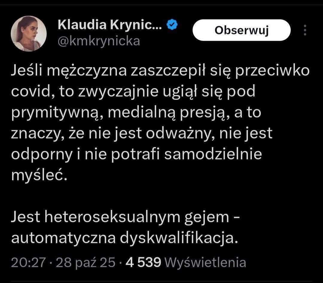To samo można powiedzieć o tych wszystkich mięczakach, co nie mają odwagi nie umyć rąk po wyjściu z kibla