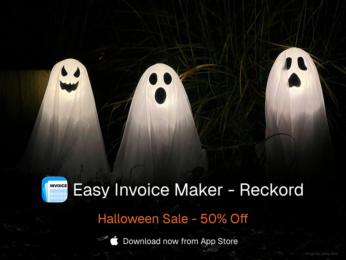 invoicefactory_'s tweet photo. 👻 This Halloween, your invoices don’t have to be scary messy.

Get 50% OFF on yearly subscription plan — Reckord is a simple yet powerful Invoice Maker & Accounting app, Built with SwiftUI for a smooth, native experience.

It helps users create stunning invoices in seconds, manage income and expenses, and track their business performance — all from their iPhone. Built with simplicity and speed in mind, Reckord offers a clean, modern experience that makes invoicing effortless across multiple languages.

Key features:
- Create Professional Invoices in Seconds
- Multi-Device Access & Cloud Sync
- Secure Data Storage
- Multi-Currency Support
- Import / Export Backup
- Transaction & Ledger Reports
- Multi-Language Support

It’s also one of the few apps in the Business & Finance category, specifically among invoice generator apps, that supports the latest Liquid Glass design in iOS 26, giving it a fresh, modern, and truly native iOS experience.

Download and claim your offer now: 
https://t.co/OtHzzDbk51

#Halloween2025 #HalloweenSale