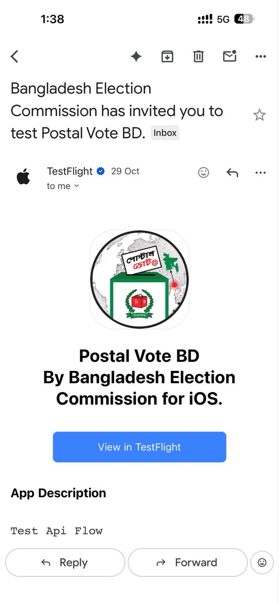 🇧🇩 Proud to be one of the beta testers of Postal Vote BD,
an innovative initiative by the Bangladesh Election Commission! 🗳️

Excited to see technology empowering citizens and making the voting process more inclusive and accessible. 💪✨

#PostalVoteBD