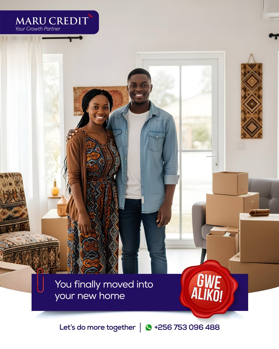 After all your hard work, you now have a place to call your own.

Let’s do more together.

#GweAliko #MARUCREDIT #YouDeserveTheCredit