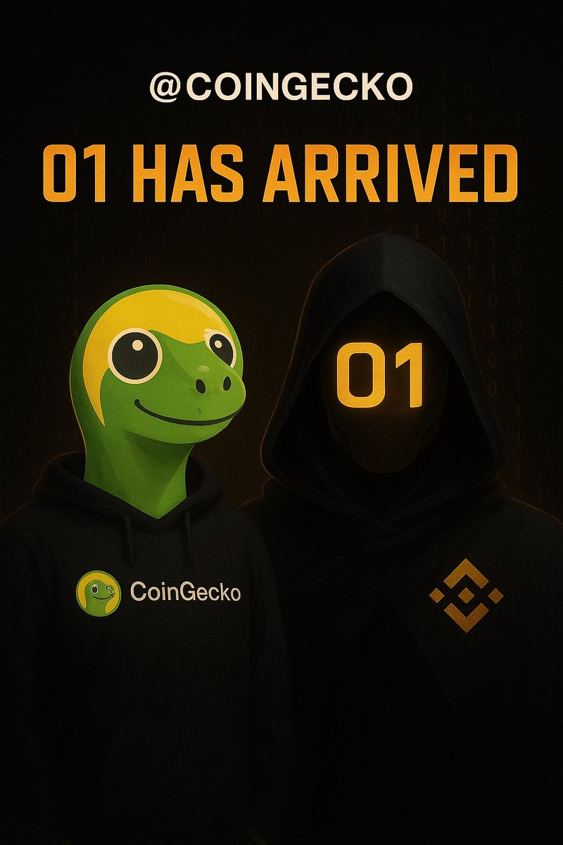 01xbnb's tweet photo. We’re officially on @coingecko 🐸

The signal is spreading.
The community built this. 
The movement is real.

$01 is just getting started.
#WeAre01 #O1 

https://t.co/3Jgs7y5qHs https://t.co/5tXeLUUKsZ