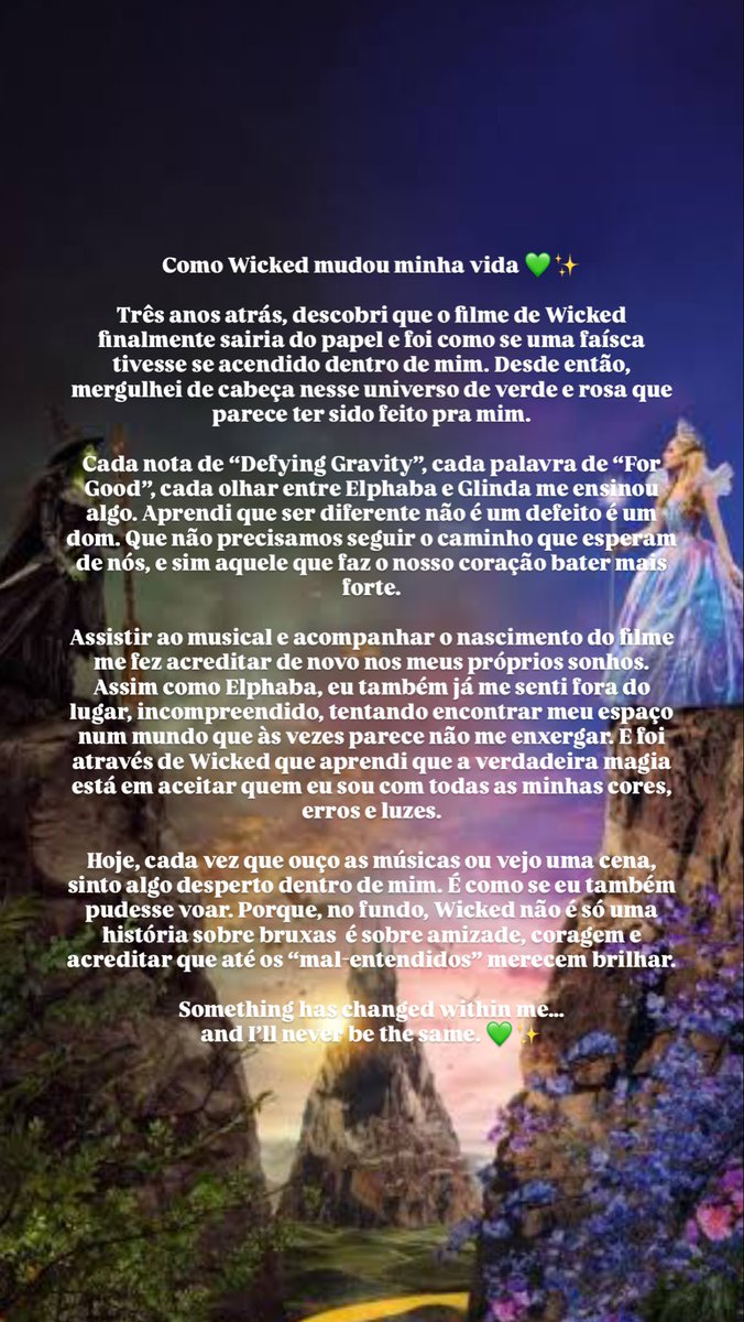 luizhllr's tweet photo. Pelo amor de Oz eu preciso ir na première eu já comprei passagem para ir, também comprei ingresso para ir no teatro no dia 05 eu preciso muito viver e realizar esse meu sonho 💖💚🫧
#EuNaPremiereDeWicked 
@wickedmusicalbr 
@UniversalPicsBr 
@tvglobo https://t.co/9mrTJdI9xl