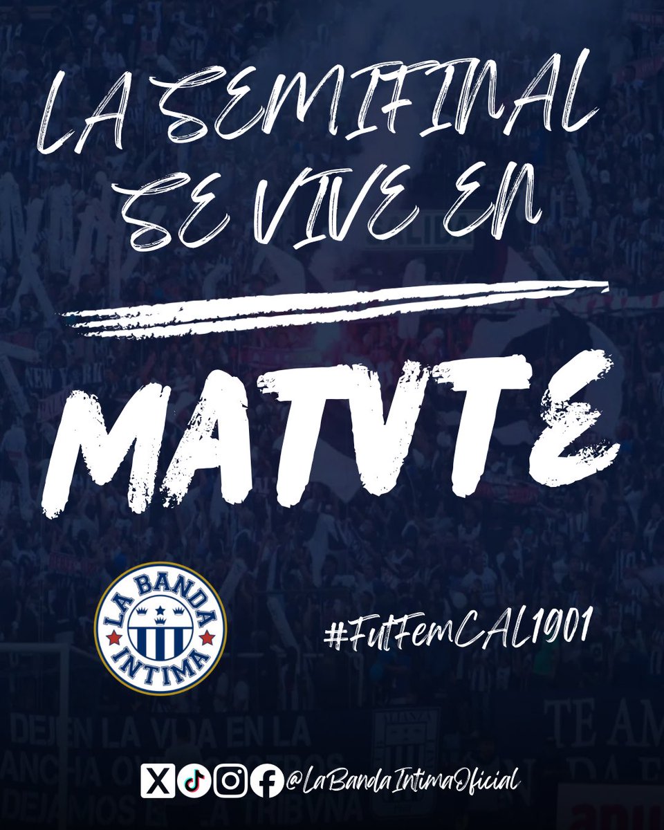 LaBandaIntima's tweet photo. Todos rumbo a Matvte 🥁🎺🎷
Domingo 02 de Noviembre
Esta Semifinal lo ganamos todos a llenar el templo...🔵⚪️🔵
#labandaintima #AlianzaLima #futfemcal1901 #AlianzaLimaCorazon #Matvte #lasintimas #alianzacorazon https://t.co/L5VEv9b3fh