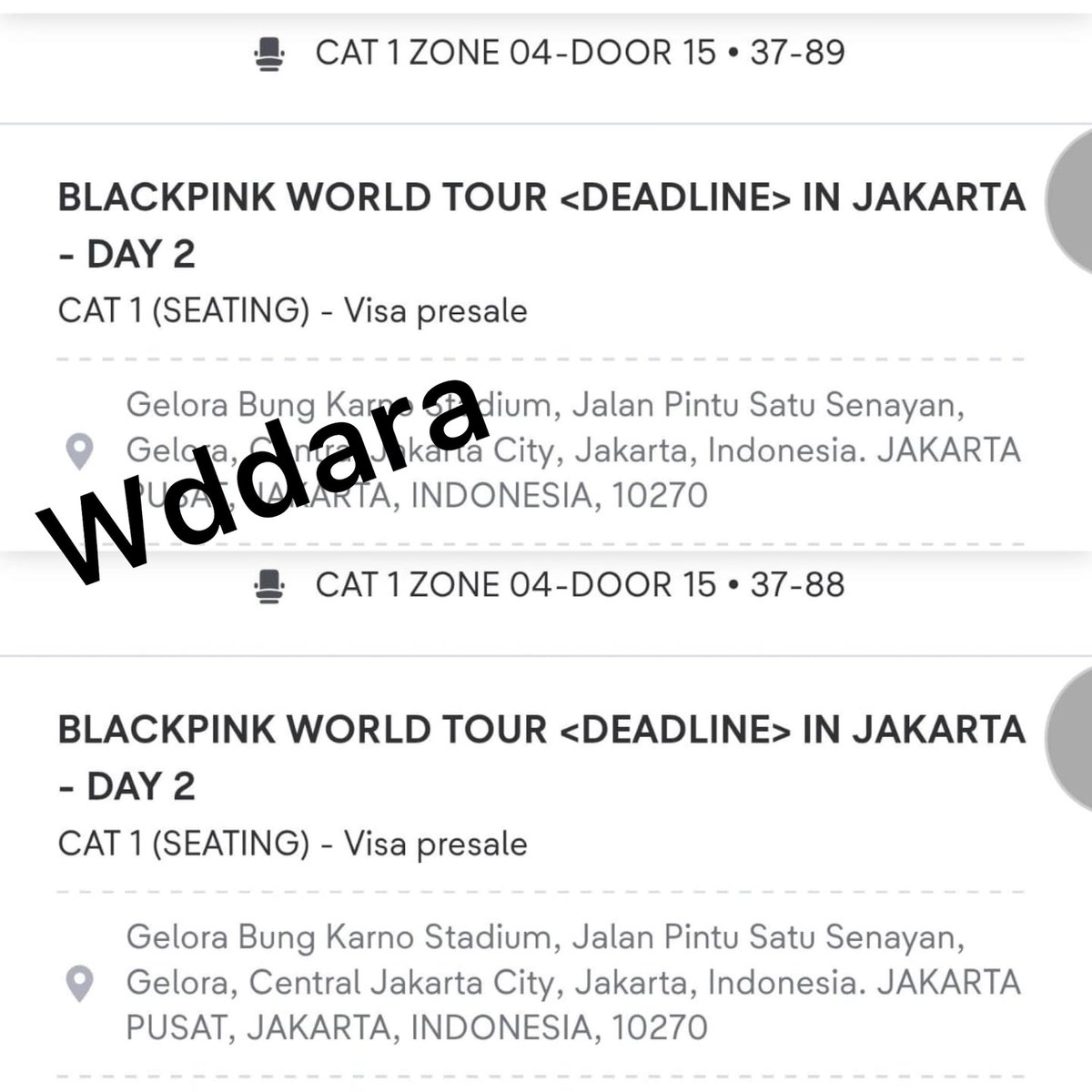 WTS TIKET BLACKPINK DEADLINE CAT 1 DAY 2 
2 tiket sebelahan 
💸6.200.000/2 tix ( mau nego langsung DM aja ya)

Dijual karena temenku umroh dan aku masih dalam pemulihan pasca operasi
#DEADLINE_IN_JAKARTA #BLACKPINK_DEADLINE #BLACKPINK_WORLDTOUR2025 #WTB #zonauang #zonaba #zonaBU