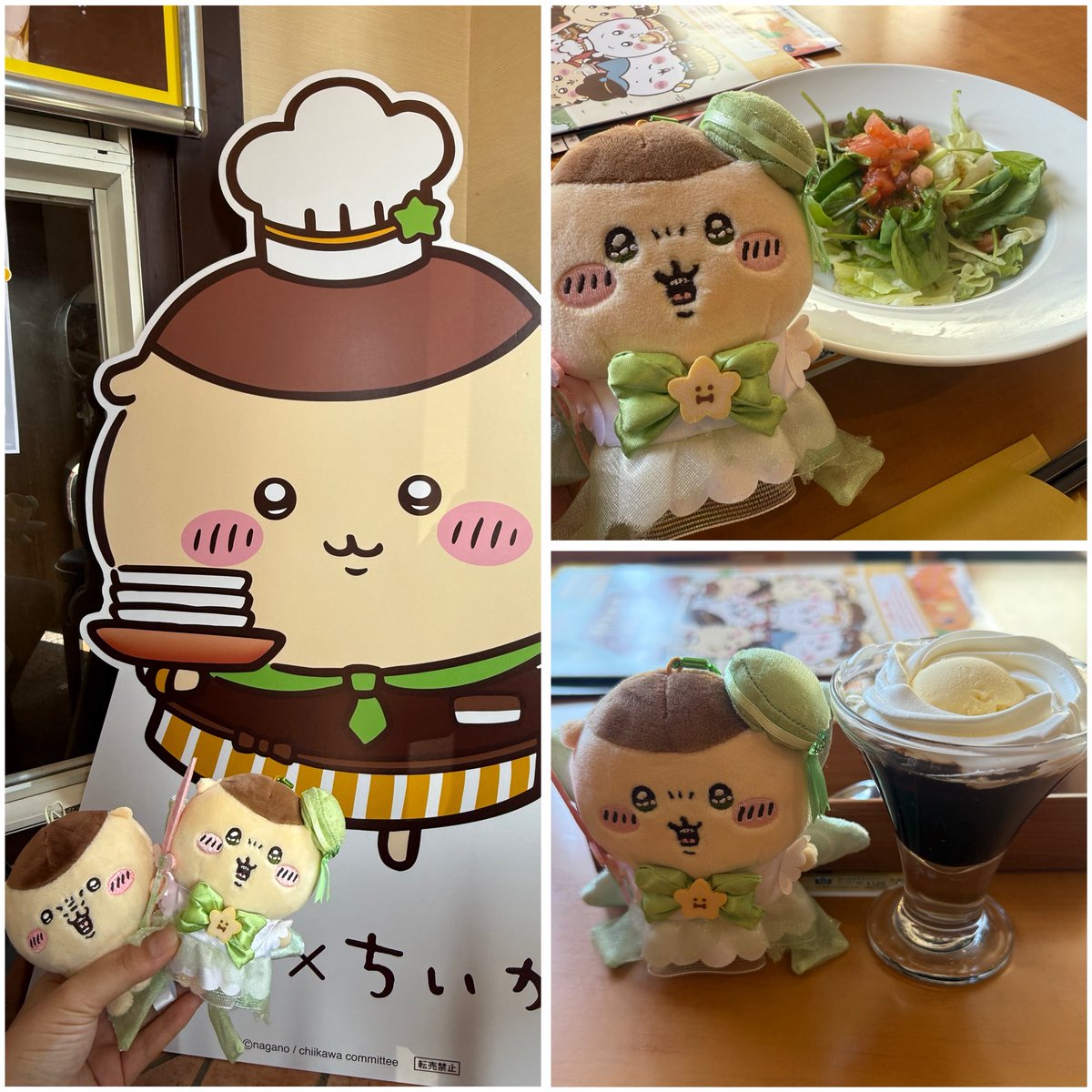 ちいかわ×ココス 第二弾！
今回はパネル設置店舗へ！

ポテトの写真撮り忘れた🥲
第三弾はコラボメニュー食べます😋