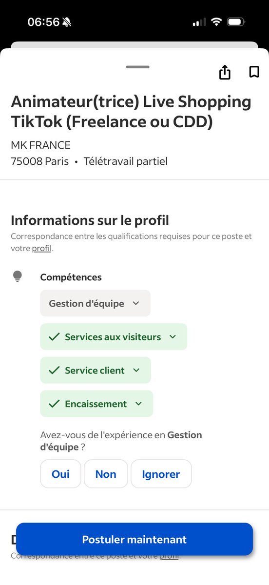 Débouché du diplôme en un an: