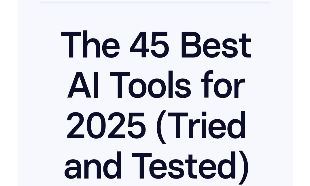 anu_youraiwoman's tweet image. The 45 Best AI Tools for 2025 (Tried and Tested)
Get started for FREE
The best AI tools by category
Part 5
Knowledge management: 
Presentations: Gamma, Copilot for PowerPoint
Voice generation: ElevenLabs, Murf
Music generation: Suno, Udio
Sales: Attio
Like+Rt 
Drop A
Follow