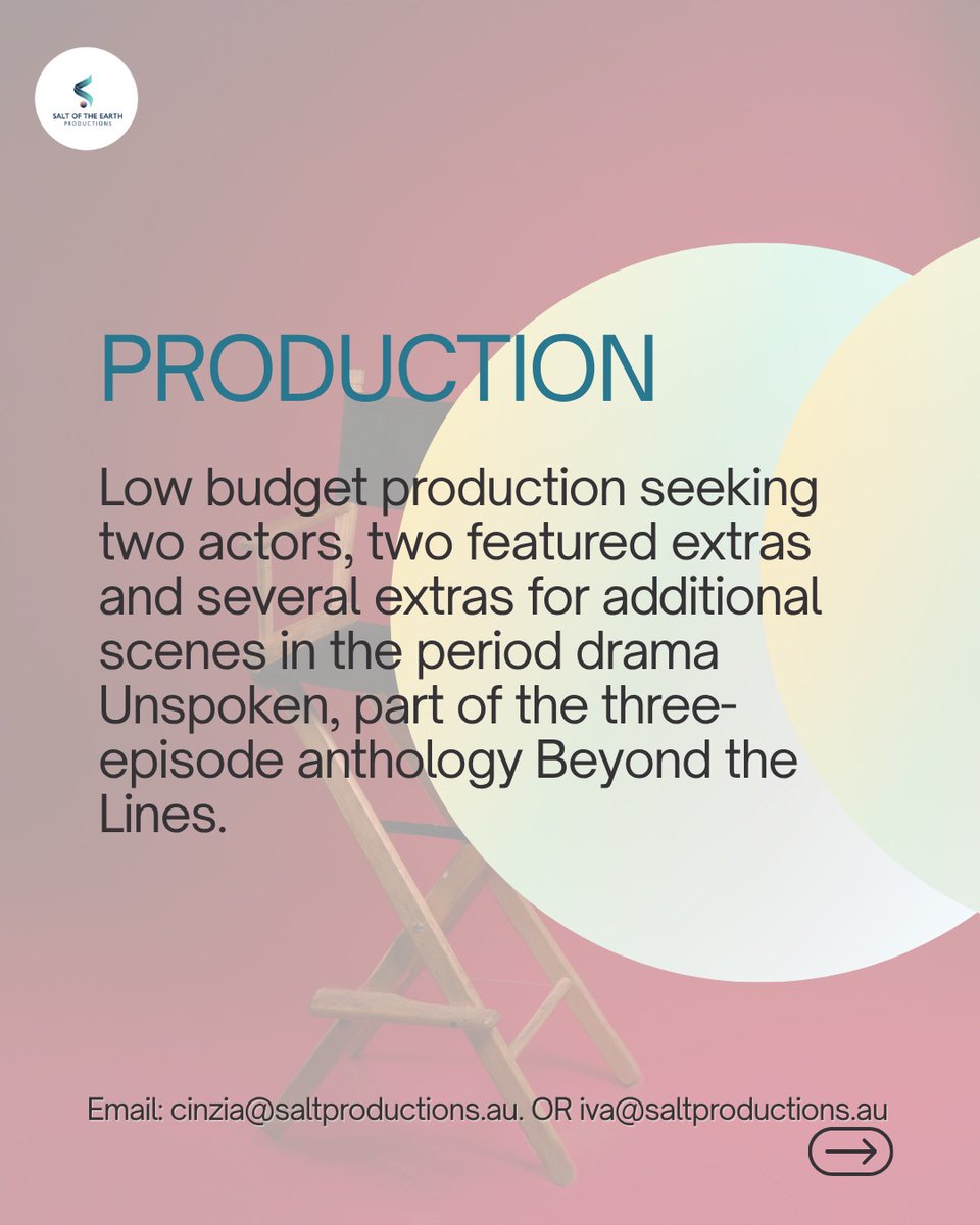 SoTe_Production's tweet photo. Refer to thread for details.

#castingcall #auditions https://t.co/sxy8YjHCHU