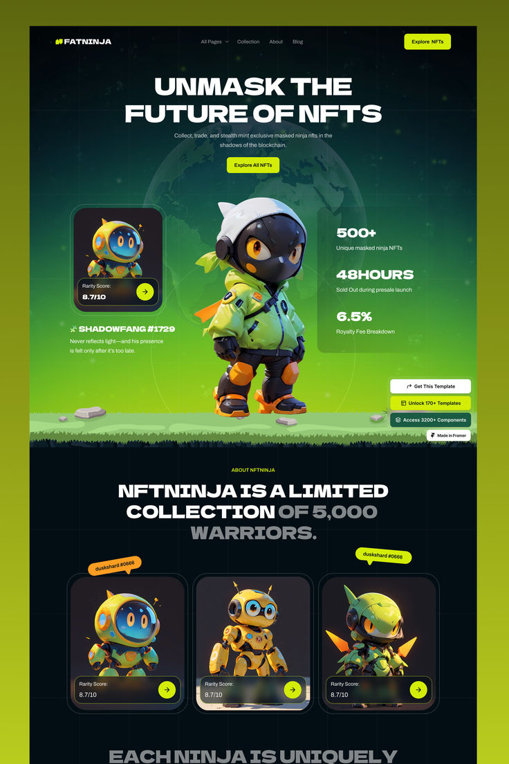 Abdussomod14510's tweet image. A futuristic NFT landing page I built blending 3D visuals, blockchain identity &amp;amp; storytelling.
Designing for the decentralized web is about trust + creativity.
#Web3 #NFTDesign #UIUX #Blockchain #DigitalArt #FreelanceDeveloper  #AustinReaves #SatishShah #AUSvIND #MUFC