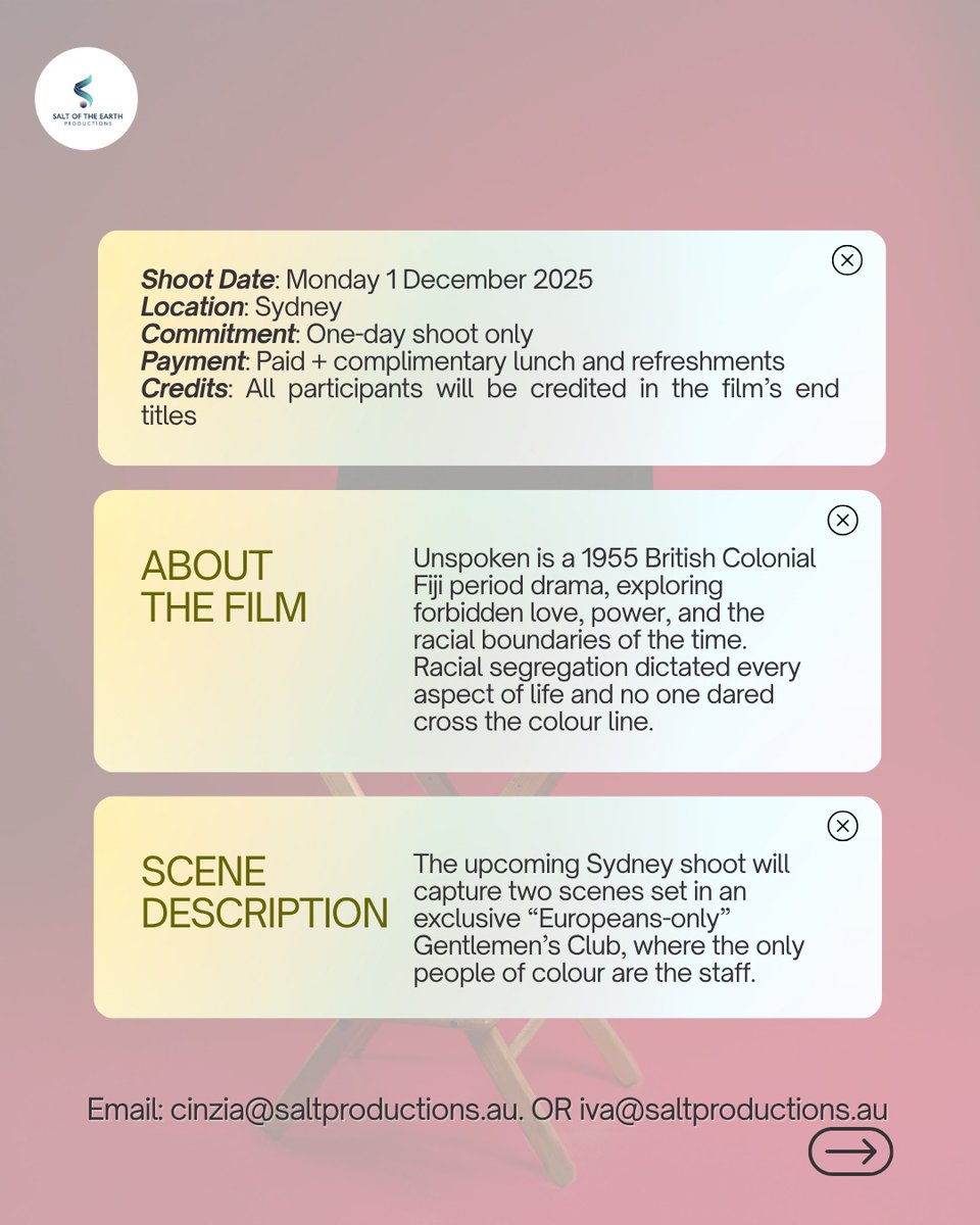 SoTe_Production's tweet photo. Refer to thread for details.

#castingcall #auditions https://t.co/sxy8YjHCHU
