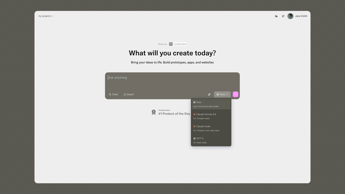 A minimal Ask AI homescreen