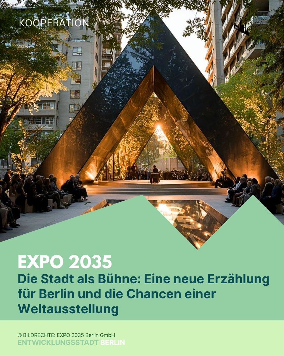 EXPO 2035 in Berlin setzt auf ein dezentrales Konzept: Die ganze Stadt soll zur Bühne für Innovation, Baukultur und nachhaltige Infrastruktur werden. Kiez-Labore, Satellitenstandorte und ein Hauptgelände sollen Projekte sichtbar machen:

entwicklungsstadt.de/eine-neue-erza…