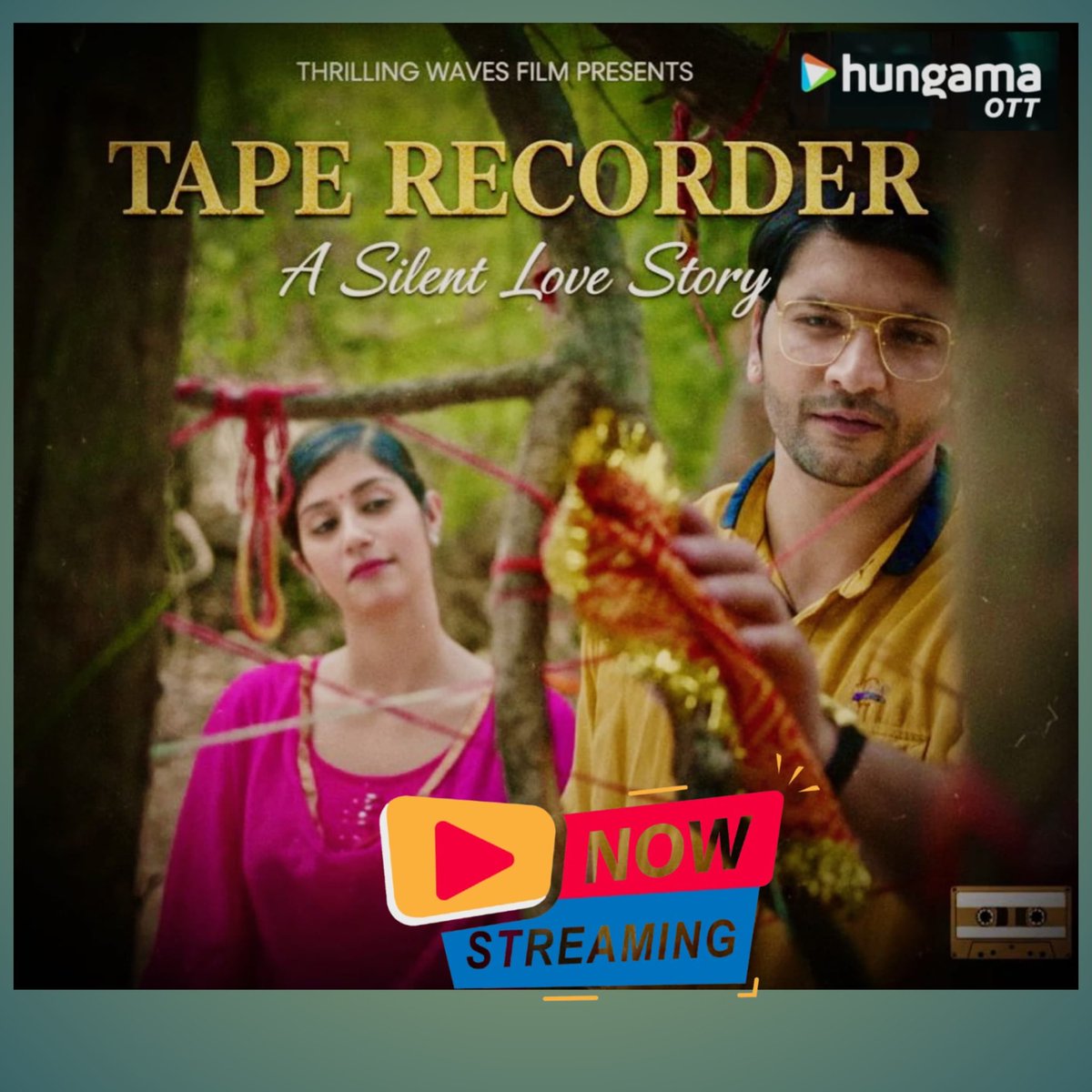 ImAjitPandit's tweet photo. My film 
Tape Recorder : a silent love story 💔
Streaming Now @HungamaOTT 
Show your love 🙏
#actorajitpandit #ajitpandit_official https://t.co/kl0tlc1O0H