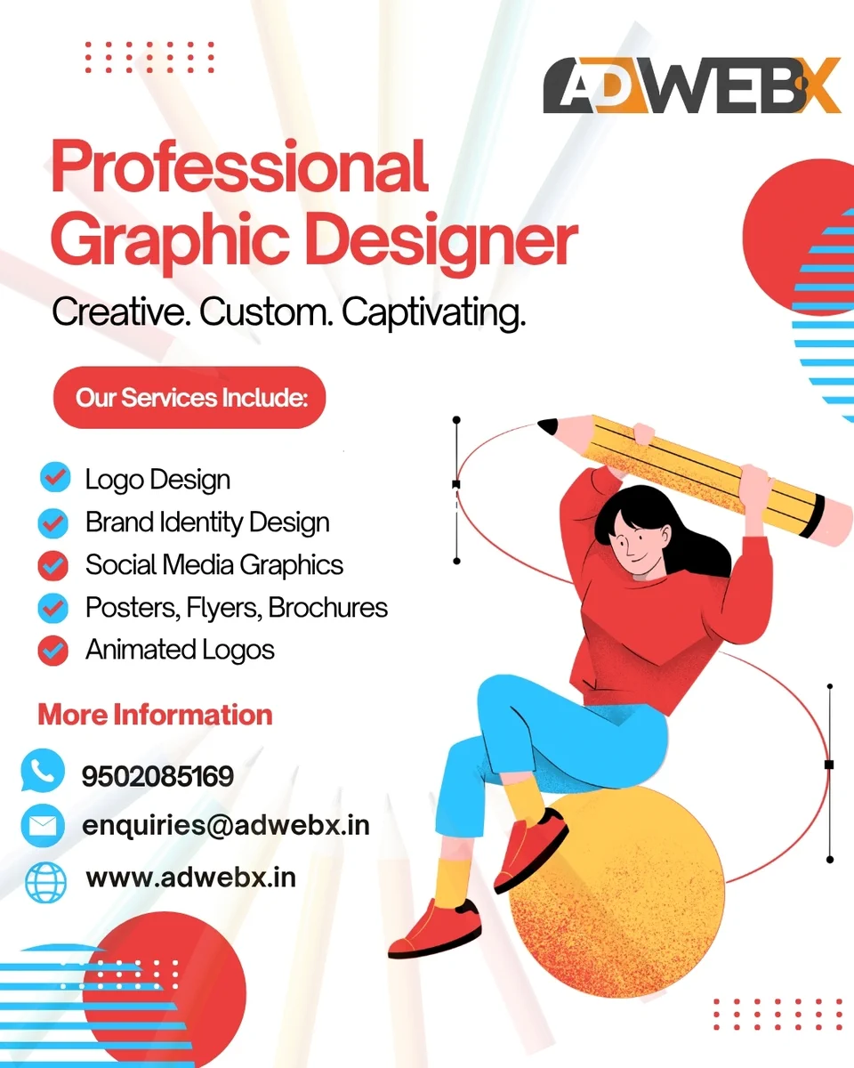 Graphic Designers in Hyderabad | Logo Designers in Hyderabad | Software Company Adwebx in Hyderabad Call Now - 9502085169

We design the visuals that instantly communicate your value and connect with your audience. Ready to elevate your brand from generic to iconic?

#Adwebx #softwarecompany #Technologies #AdwebxTechnologies #Designers #Graphic #Graphicdesigners #logodesigners #logos #hyderabad