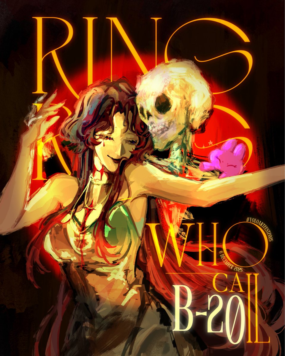 lurquer_'s tweet image. #YOLOARTFEST2025 

                  ☎️
         𝘙𝘐𝘕𝘎 𝘙𝘐𝘕𝘎 — 
               𝙒𝙃𝙊
                   |
               𝙘 𝙖 𝙡 𝙡
            𝙘   𝙖   𝙡   𝙡

                 ❔

📮see u at #yoloartfest2025
6 Dec 2025 | samyan mitrtown fl.5
B-20 Ring ring who call