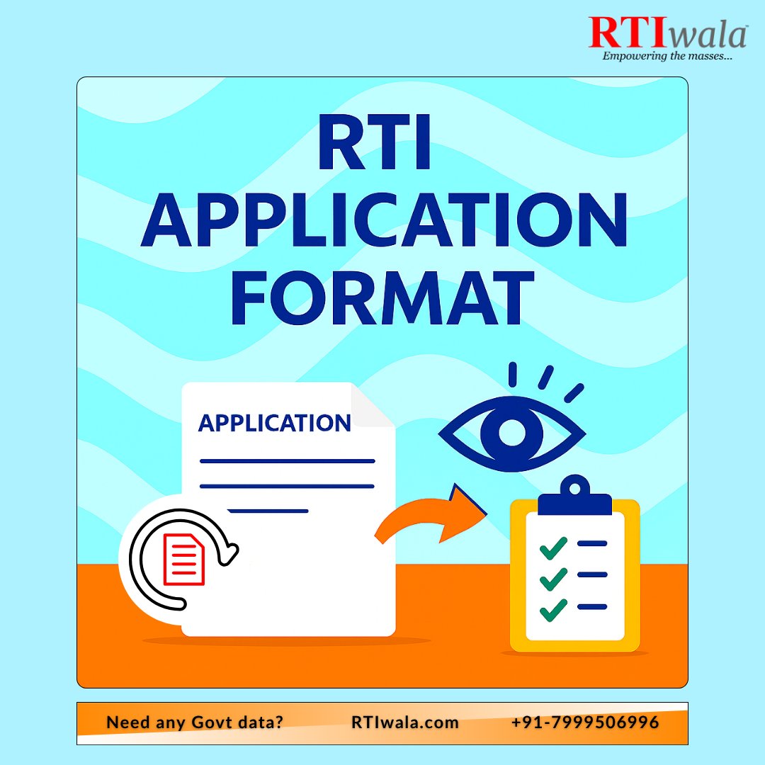 RTIwala's tweet image. 📄 RTI Application Format — A Complete Guide for 2025

🔗 Read Full Article: rtiwala.com/content/rti-ap… now!

📞 Need help drafting a professional RTI?

#RTIApplication #RTIFormat #RTIwala #OnlineRTI #RTIIndia #RightToInformation #Transparency