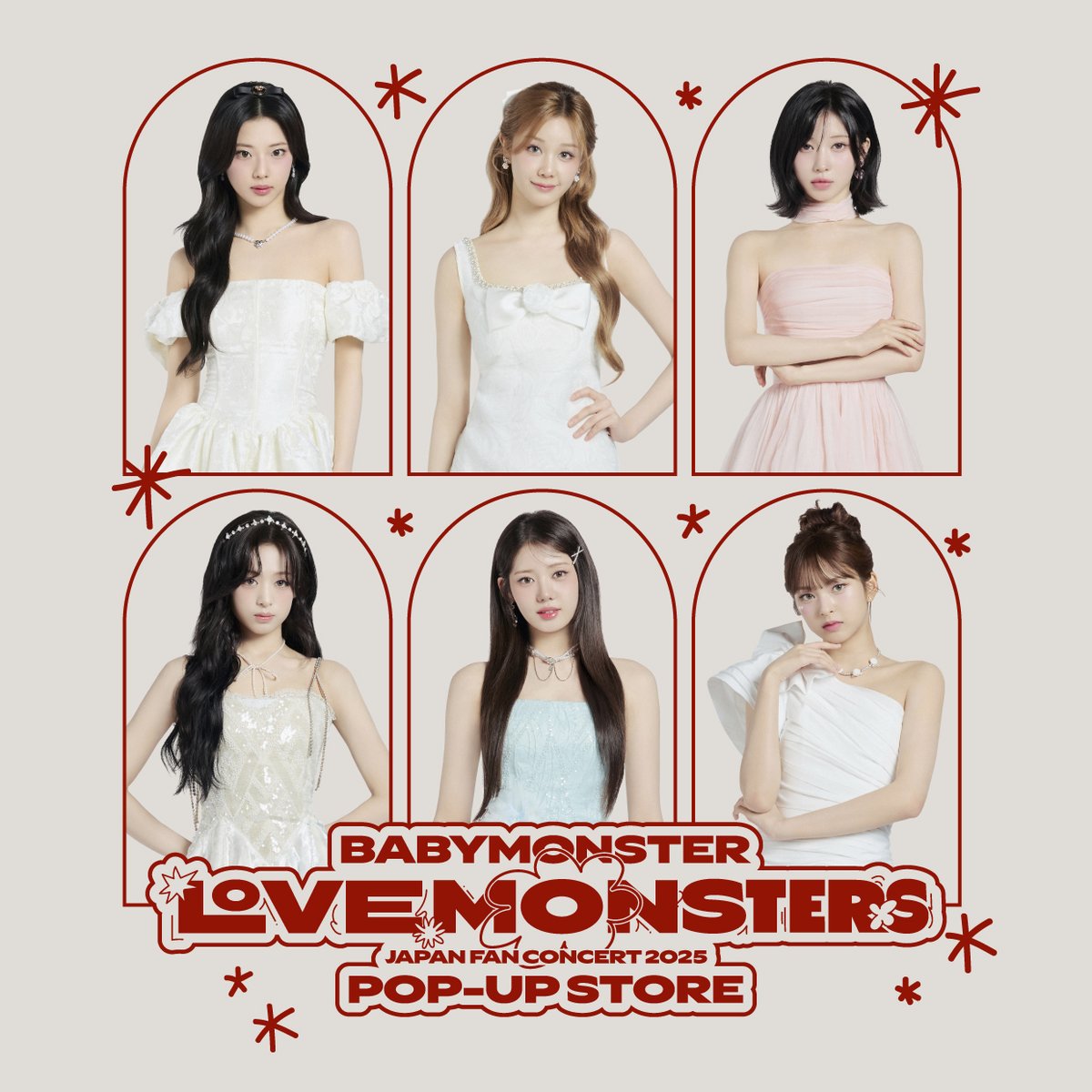 _BABYMONSTER_JP's tweet photo. [📢] #BABYMONSTER_INFO

初となる日本ファンコンサートを記念して
POP-UP STOREの開催が決定🤍

限定アイテムもお見逃しなく😈✨

📍開催地域・期間
千葉：11/7~11/16
愛知：11/14~11/24
東京：11/25~12/4
兵庫：11/29~12/8

詳細は特設ページをチェック❣️
🔗 https://t.co/uFdcfKSIcS

#BABYMONSTER #베이비몬스터 #ベイビーモンスター
#JAPAN_FANCONCERT #LOVE_MONSTERS