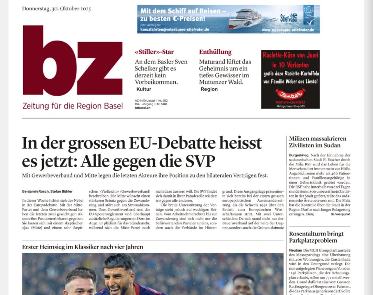 Elisabeth_S_S's tweet image. Nicht alle gegen die SVP – sondern alle ausser der SVP für die Bilateralen Verträge und damit für das Erfolgsmodell🇨🇭.

Es geht nicht um Parteien.
Es geht um Verantwortung.
Um Jobs, Wohlstand und die Zukunft unseres Landes.

#Bilaterale #Schweiz