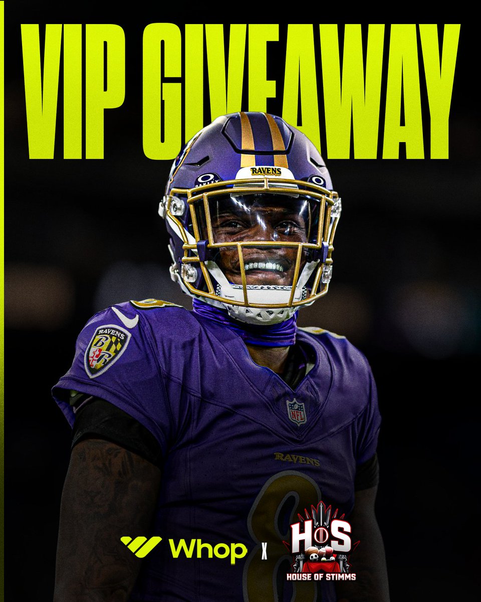 If Lamar Jackson throws for 200+ yards tonight, 1 person who likes will get 1 MONTH of HOUSE of STIMMS VIP!

Must be following!