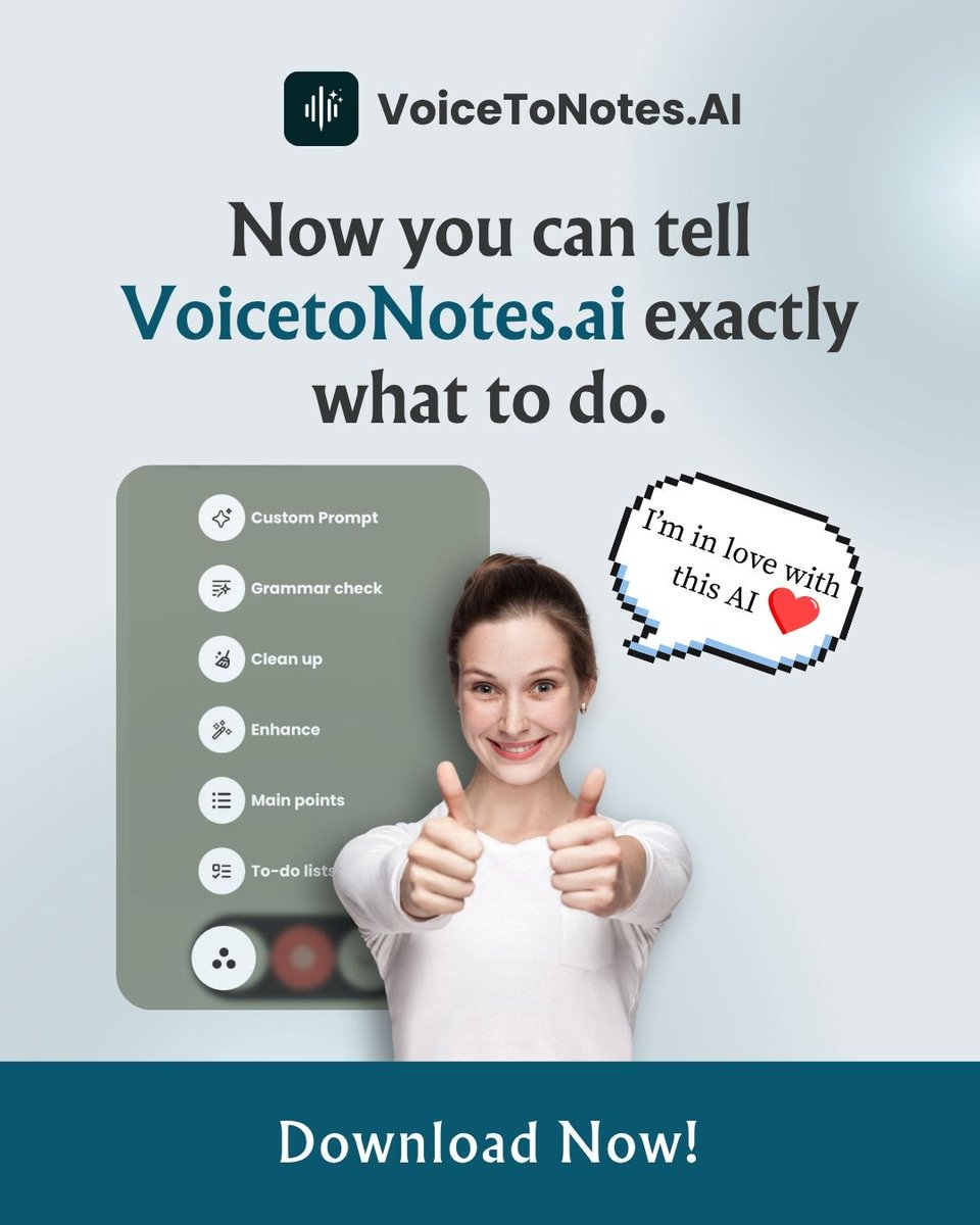 voicetonotes's tweet photo. The one &amp; only https://t.co/JGuUHL1VlS
Loved for its sleek UI and accurate results 
Now trending #1 in the USA 🇺🇸
Your voice. Your ideas. Perfectly captured.

#VoicetoNotes #AI #Gemini25Pro #TrendingInUSA https://t.co/vTfDiaPsdM