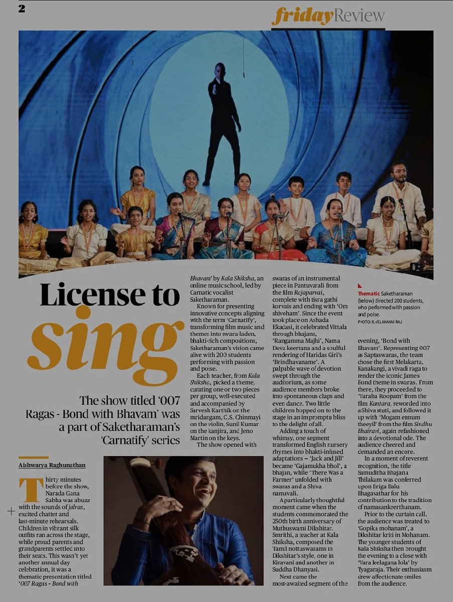 saketharaman_s's tweet photo. “Carnatify - Bond with Bhavam” will be a unique experience
There have been raving reviews about it in @the_hindu, @timesofindia & @ThenewindianE
This Saturday, Nov 1 @NaradaGanaSabha@4:15 PM
#bharatsangeetutsav #carnatica #sriparthasarathiswamisabha #saketharaman #carnatify https://t.co/xCP9x2VoEu