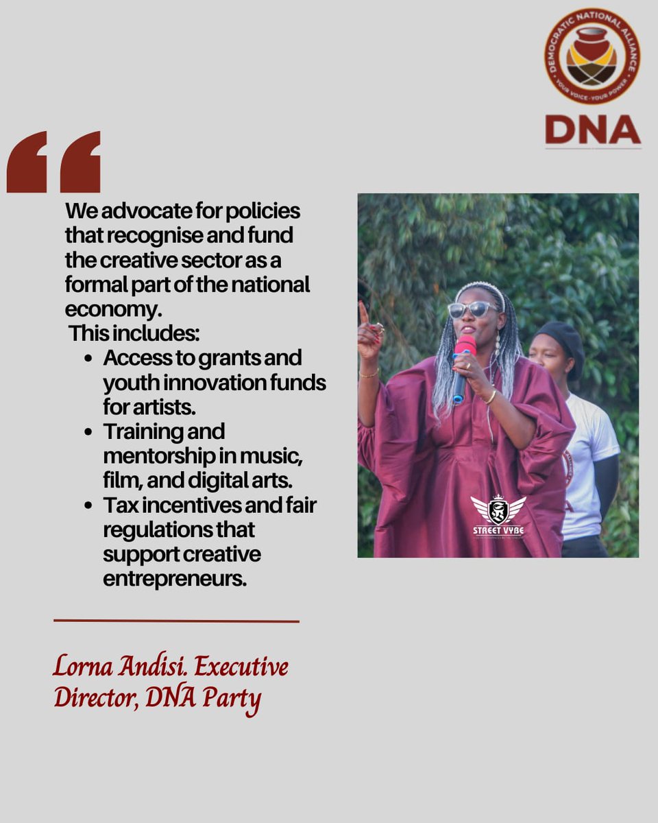 DNAPartyKe's tweet photo. Speaking at the recent "Street Wise" event held over the past weekend in Kawangware, Our ED, Lorna Andisi reiterated that DNA Party stands with Kenya’s artists, not just as entertainers, but as creators, storytellers and nation builders shaping the country’s identity and future. https://t.co/6v1OMaoYo0