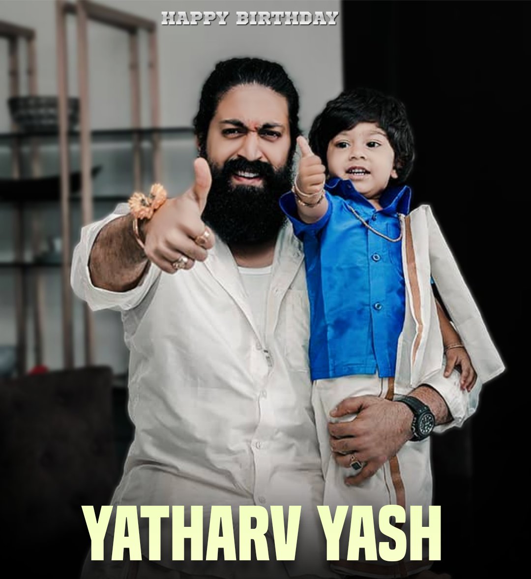 Sathishakumar14's tweet image. Wishing a very happy birthday to #YATHARV Yash 🎉 

@TheNameIsYash #ToxicTheMovie 
#Yash #YashBOSS