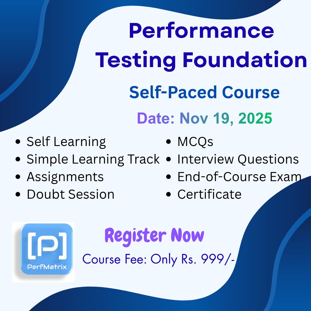 PerfMatrix's tweet image. perfmatrix.com/performance-te…
#perfmatrix
#performancetesting
#performanceengineering
#jmeter
#loadrunner