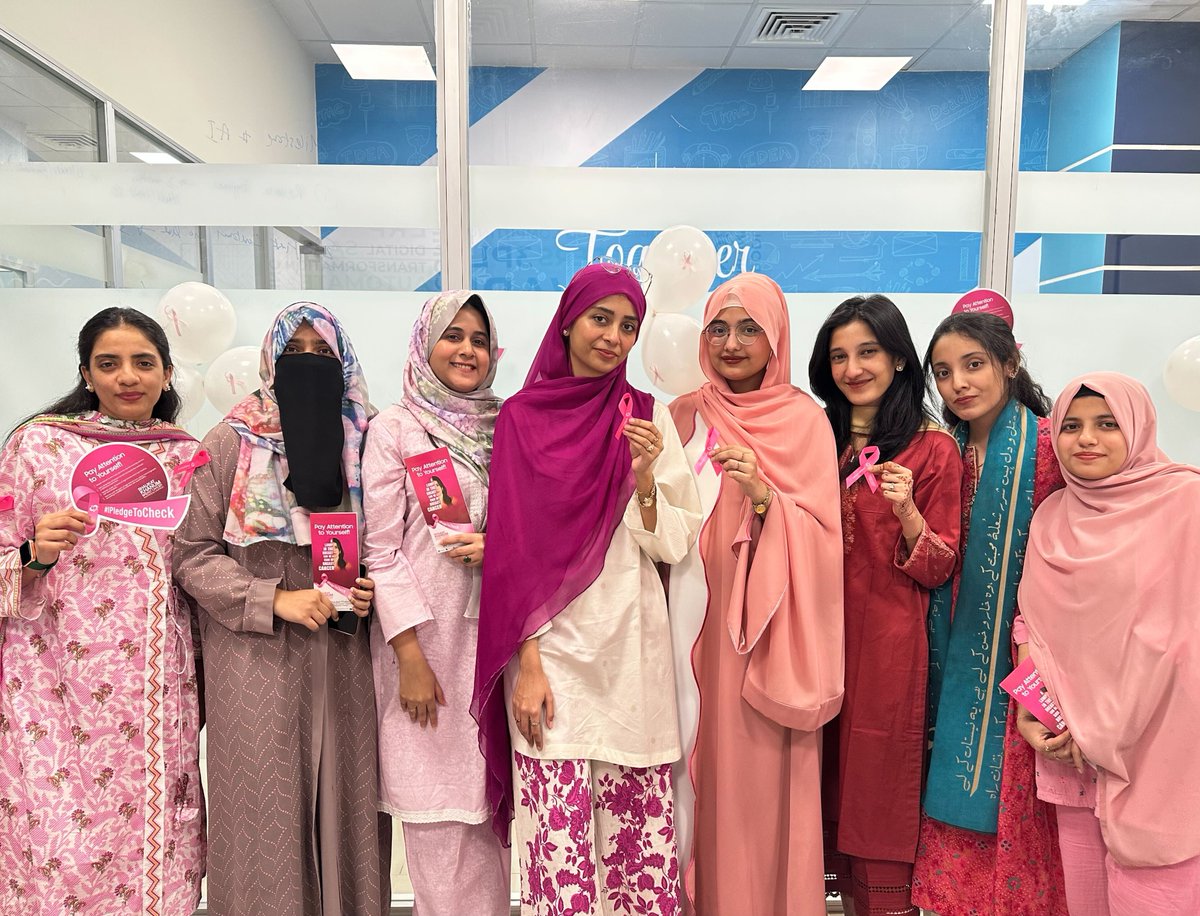 shispare's tweet photo. 🎀 Pinktober at Shispare!

 In collaboration with @SKMC, we hosted an awareness session on Breast Cancer Awareness, led by Dr. Sawaira, to shed light on early detection, prevention, and self-care. 💗

A big thank you to Dr. Sawaira and everyone who joined us!🌸

 #Pinktober https://t.co/hVw99GiNo3