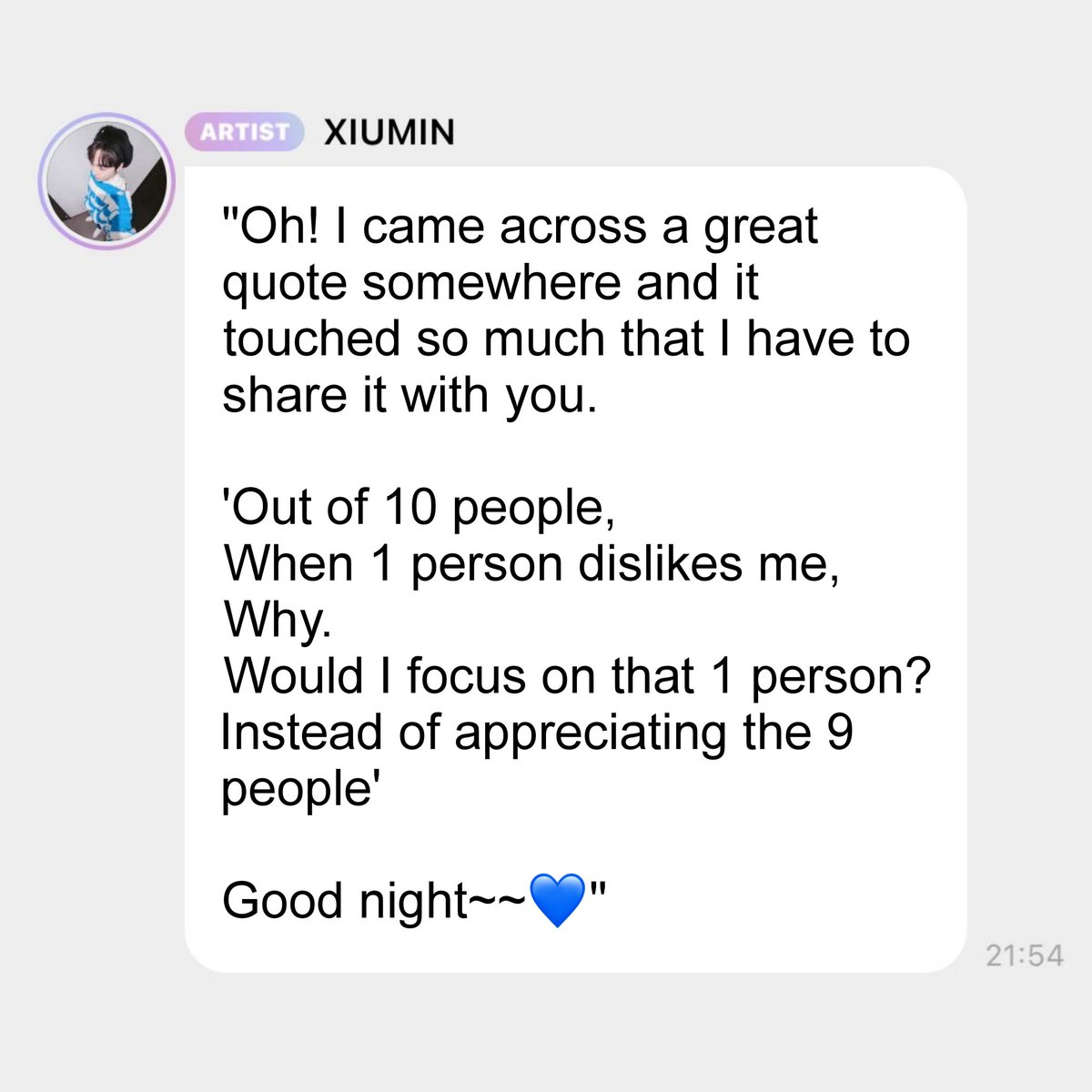 Remember Xiumin once said :