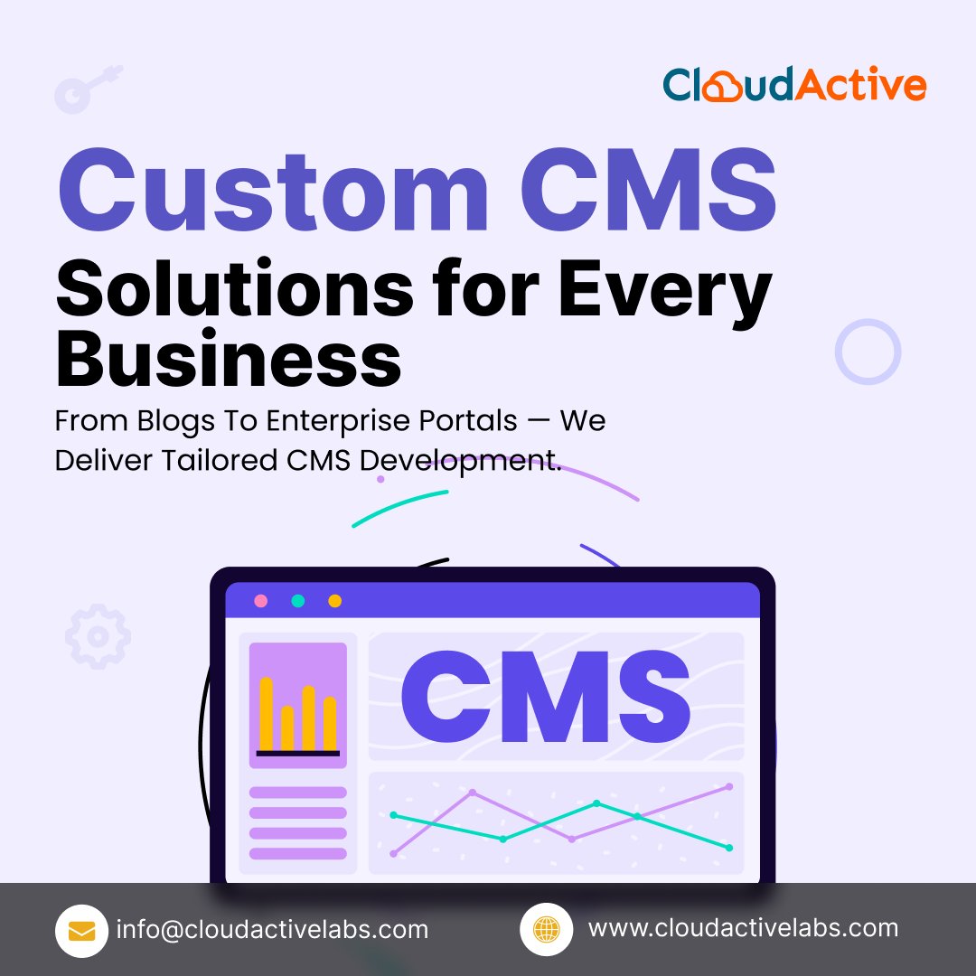 CloudActiveLabs's tweet image. Custom CMS solutions for every business
From blogs to enterprise portals — we build tailored, scalable CMS platforms that grow with your brand.
🌐cloudactivelabs.com
📩info@cloudactivelabs.com
📞+91 987 133 9998
#cmsdevelopment #headlesscms #webdevelopment  #cloudactivelabs