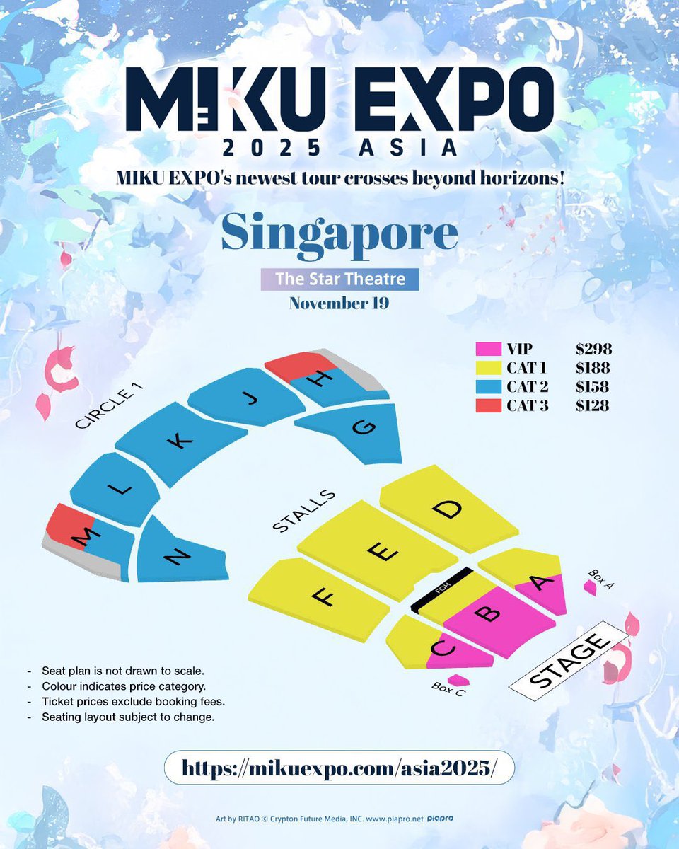 trohjoi's tweet photo. WTS 
HATSUNE MIKU EXPO 2025 IN SINGAPORE 🇸🇬
The Star Theatre 📍
19.11.2025
VIP
CAT 1 🎫

—low qn
—good views 
—PAH tickets 
—intrested buyers dm💌

#HatsuneMiku #初音未来 #HATSUNEMIKUEXPO_SINGAPORE https://t.co/4cjTVTFirs