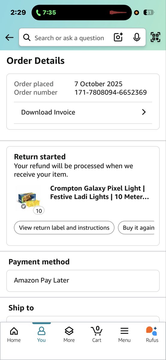 JunctionPb's tweet photo. My Oder Id. 171-7808094-6652369

4 times cancel my return request 
all recoding amazon care help only time extend today clearly no help @amazonIN @Meesho_Official @jagograhakjago @delhivery https://t.co/e3YjJu7Mn2