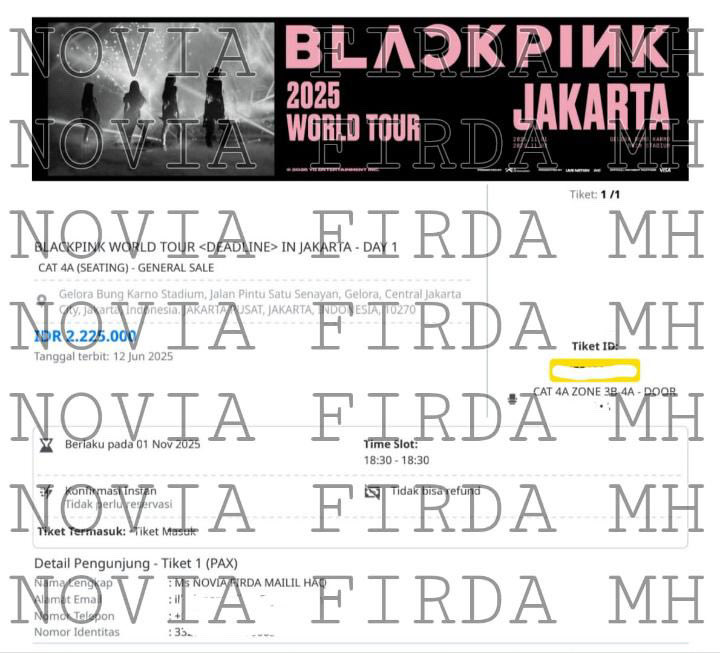 amaliabcd_'s tweet photo. Halo guys aku mau jual tiket blackpink day 1 jakarta
Harga web boleh nego ko tp nego wajar
Wts tiket blackpink day 1
Wtb tiket blackpink
Langsung ke Igoy : Firdamilil https://t.co/Ri7nik1WXg