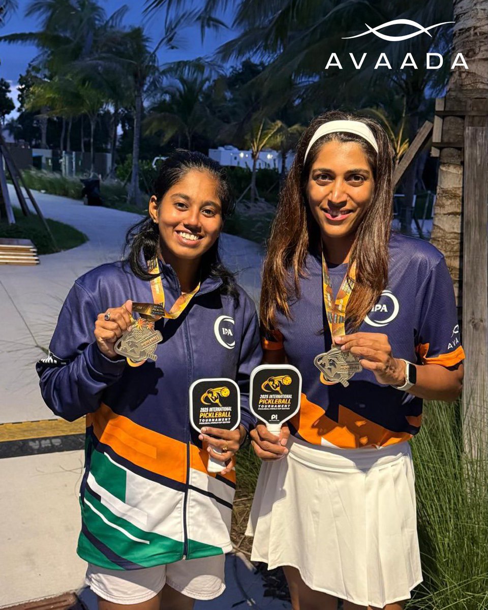 avaadagroup's tweet photo. Sindoor Mittal made history with Rakshikha Ravi, winning Silver for India at the Pickleball World Cup 2025 in the Open Women’s Doubles (5.0). 

A proud moment that embodies our spirit of vision, discipline, and the relentless pursuit of excellence. https://t.co/oE7krr4oEN